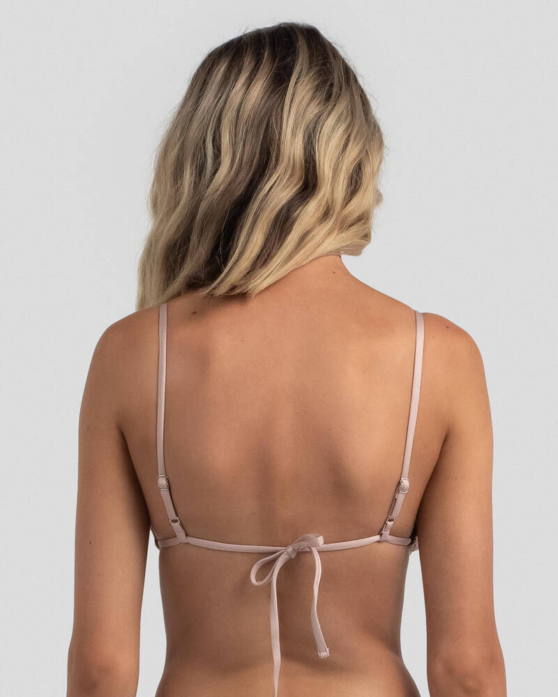 Rusty Sandalwood Triangle Bikini Top for Womens