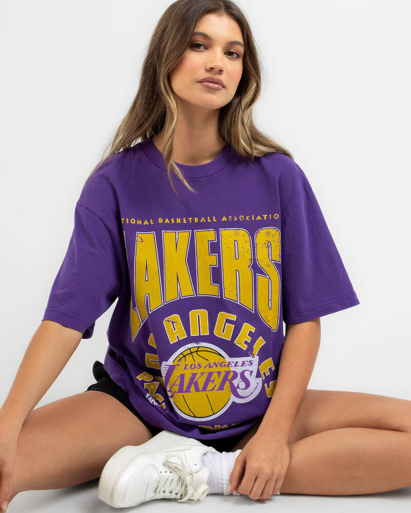 Mitchell & Ness Los Angeles Lakers Division Arch T-Shirt for Womens