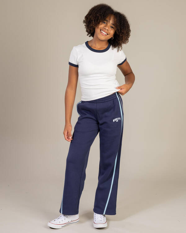 Rusty Girls' Varsity Wide Leg Track Pants for Womens