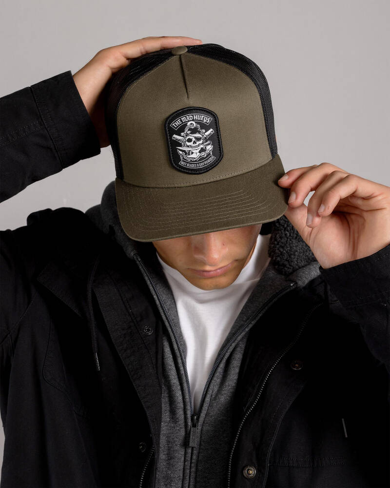 The Mad Hueys Hueys Pirate Twill Trucker Cap for Mens