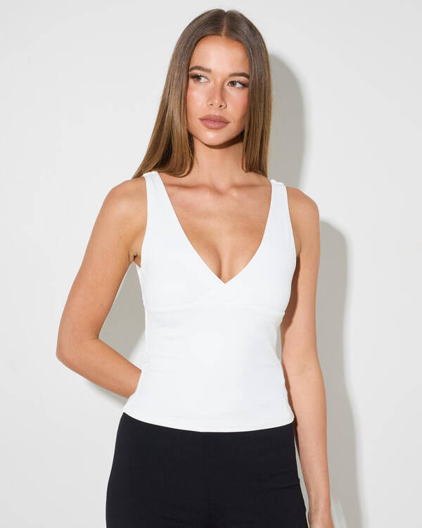 V Neck Crossover Tank Top