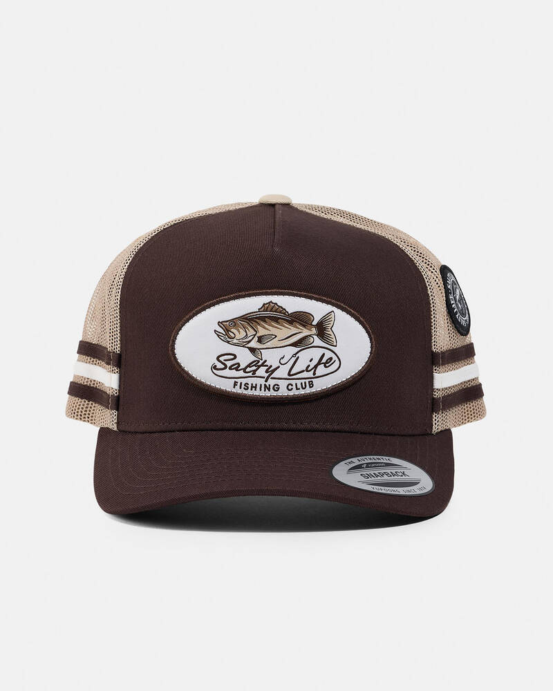 Salty Life Fishing Club Tall Trucker Cap for Mens
