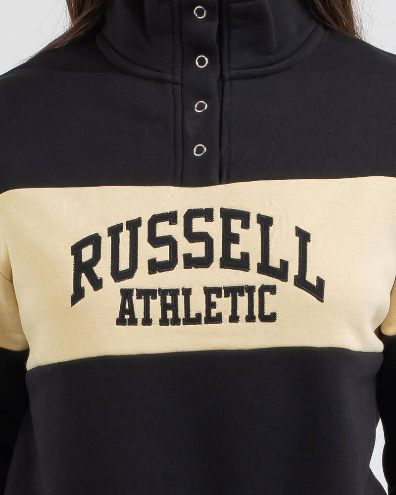 Russell Athletic Push Off Press Stud Sweatshirt for Womens