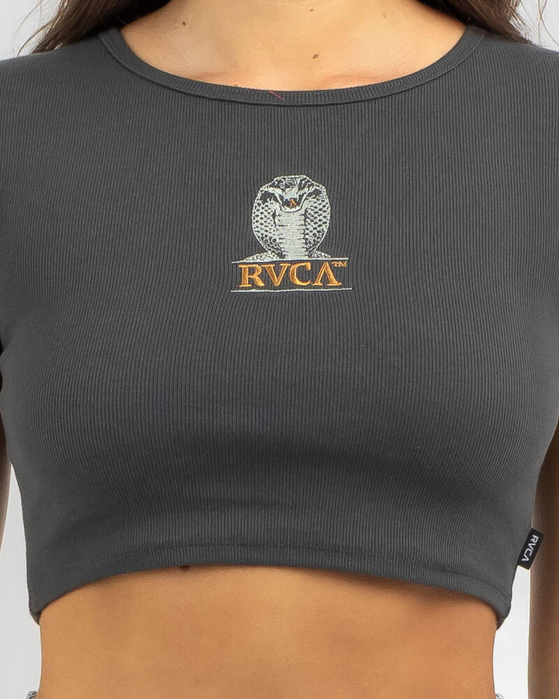 RVCA King Kobra Half Baby Tee for Womens