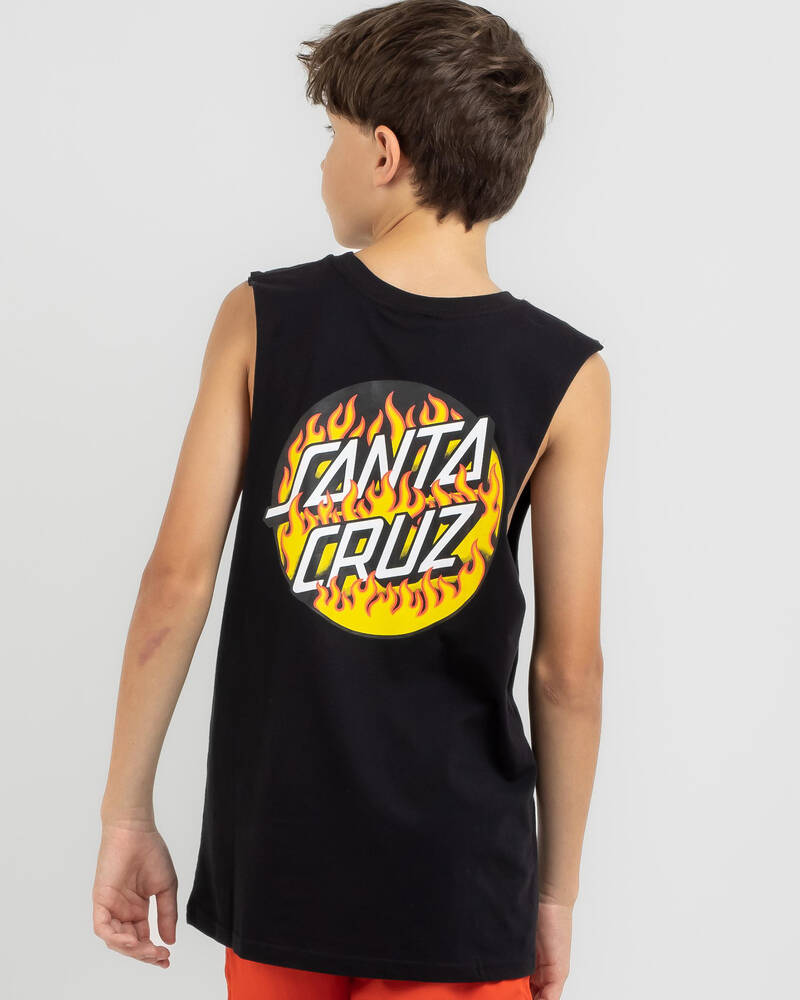 Santa Cruz Boys' Blaze Dot Muscle Tank for Mens