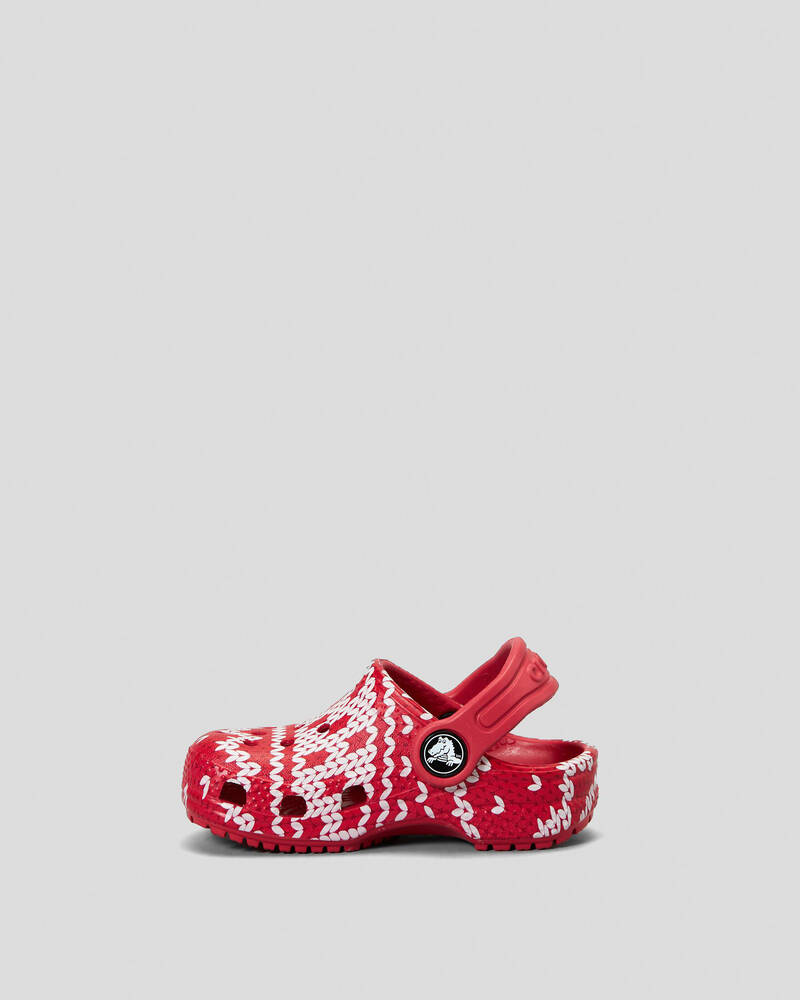 Crocs Toddlers' Classic Holiday Sweater Clogs for Unisex