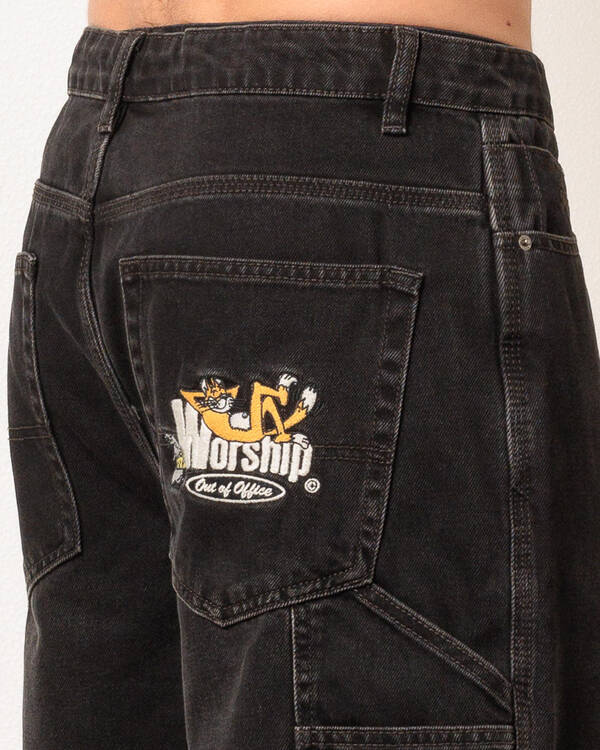 Worship Supplies On Leave Carpenter Jean Shorts for Mens
