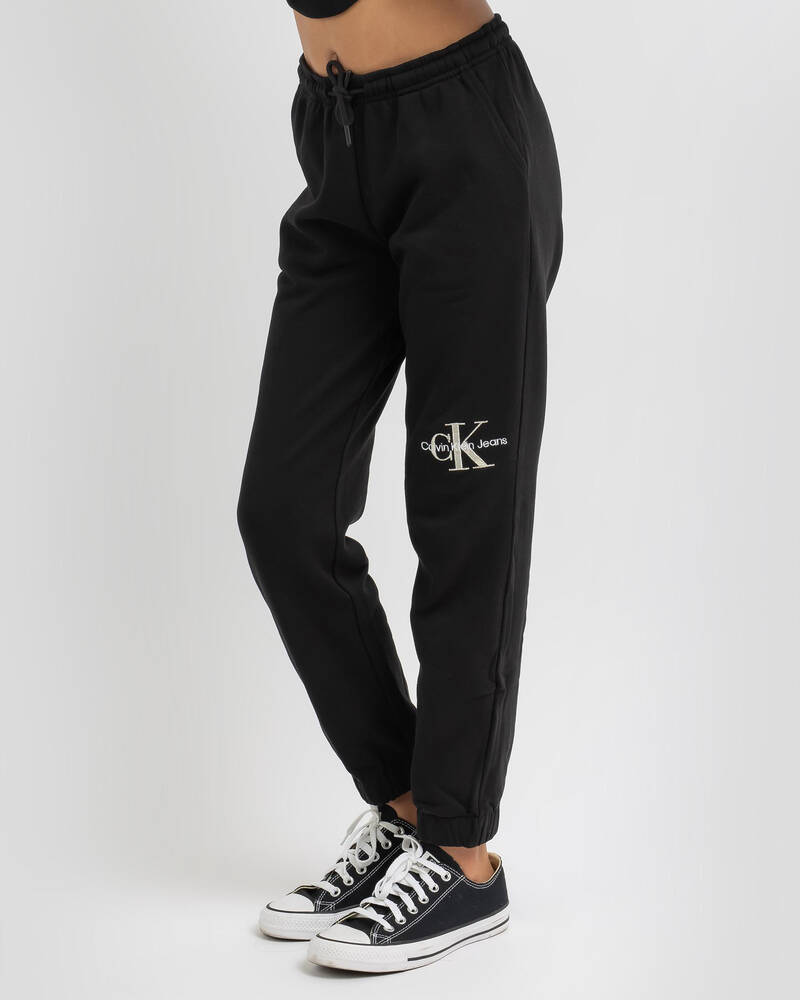 Calvin Klein Girls' Monogram Off Placed Track Pants for Womens