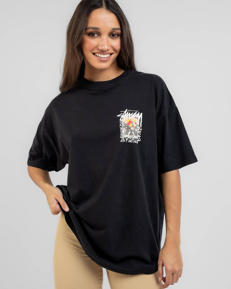 Stussy Camelias Relaxed T-Shirt for Womens