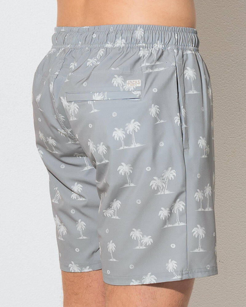 Jacks Palm Grove Elastic Waist Board Shorts for Mens