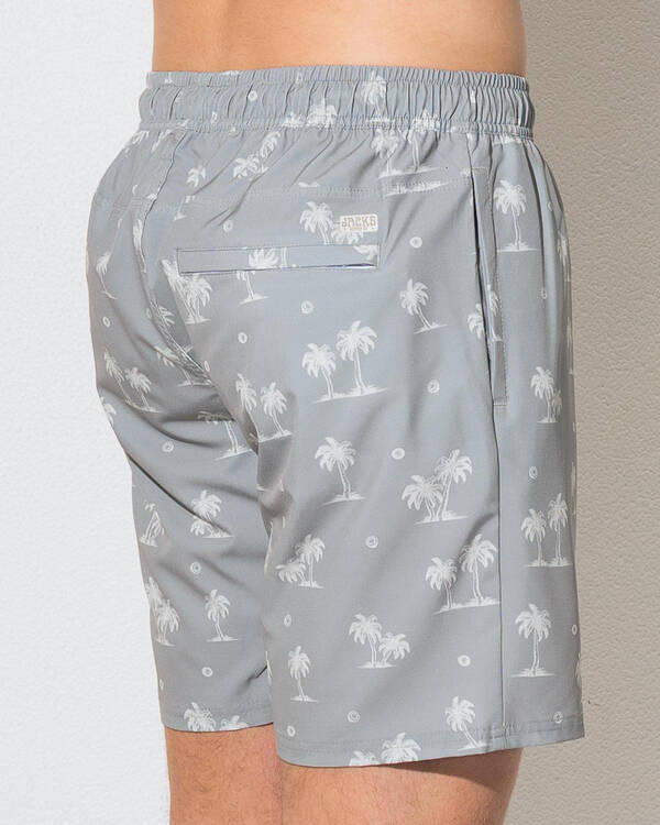 Jacks Palm Grove Elastic Waist Board Shorts for Mens