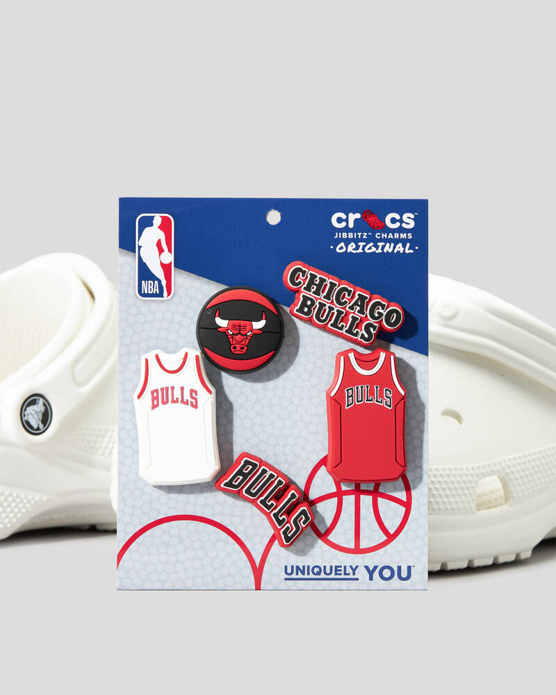 Crocs NBA Chicago Bulls Jibbitz 5 Pack for Unisex
