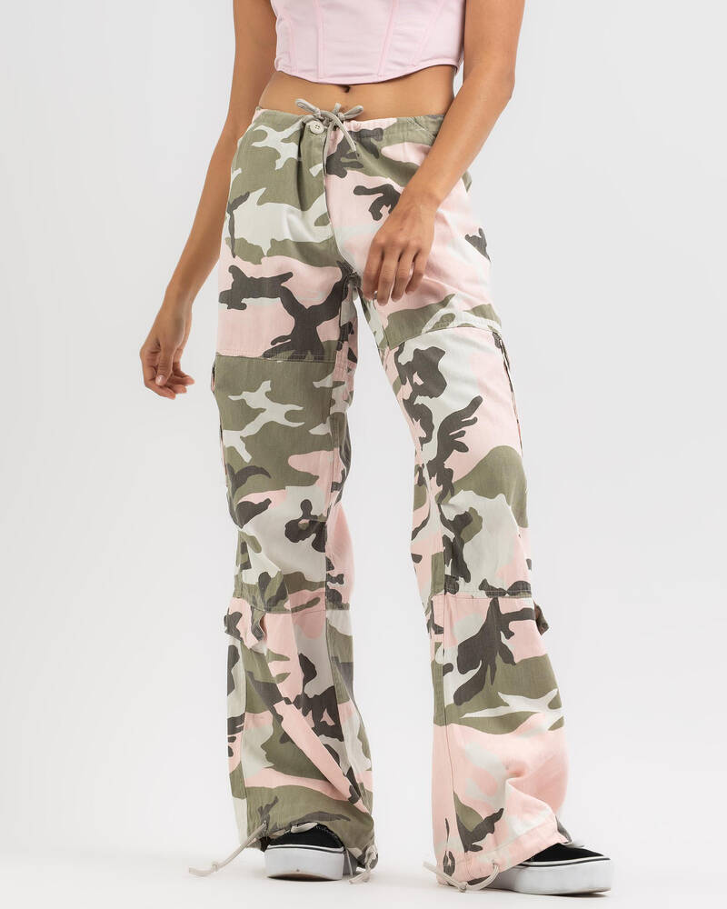 Shop Rothco Camo Vintage Paratrooper Fatigue Pants In Subdued Pink Camo ...