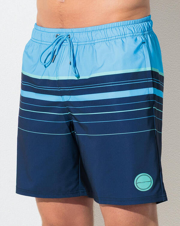 Skylark Bold Horizon Elastic Waist Board Shorts for Mens
