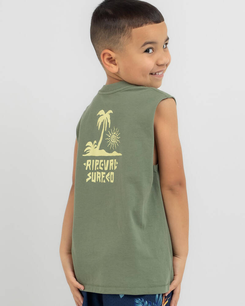 Rip Curl Toddlers' Micro Waves Palm Muscle Tank for Mens