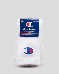 Champion Junior Boys' Medium Sport C Logo Crew Socks 3 Pack for Mens image number null