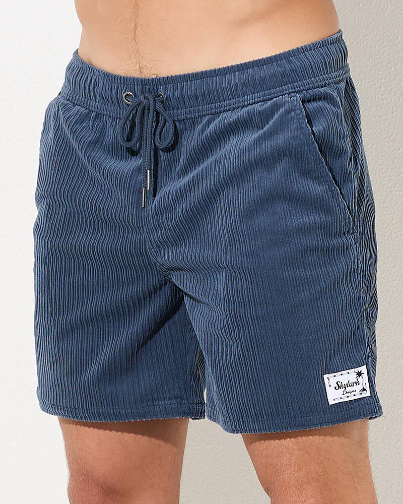 Skylark Ridge Cord Elastic Waist Shorts for Mens