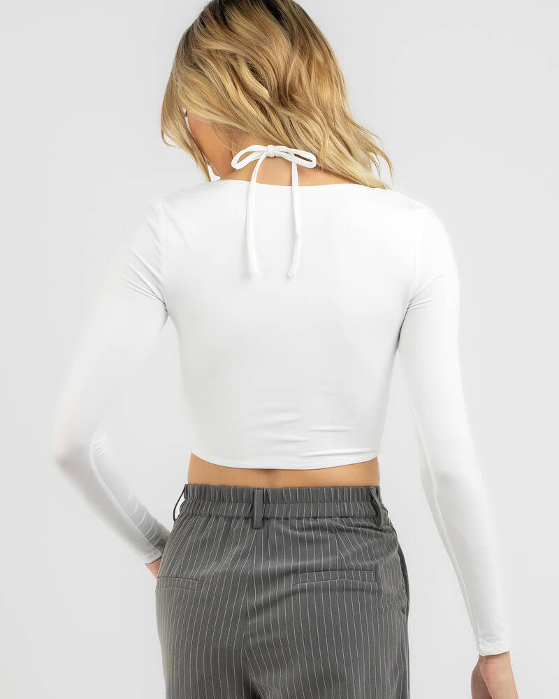 Luvalot Cold Shoulder Long Sleeve Top for Womens