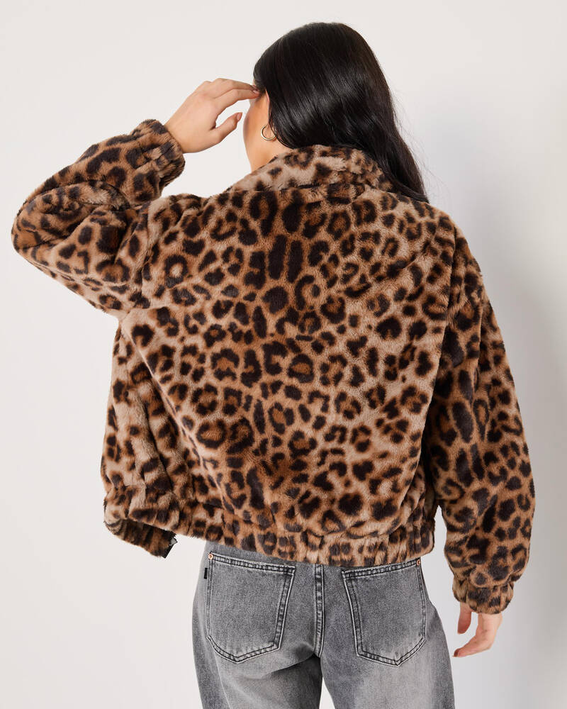 Ava And Ever Jinx Faux Fur Bomber Jacket for Womens