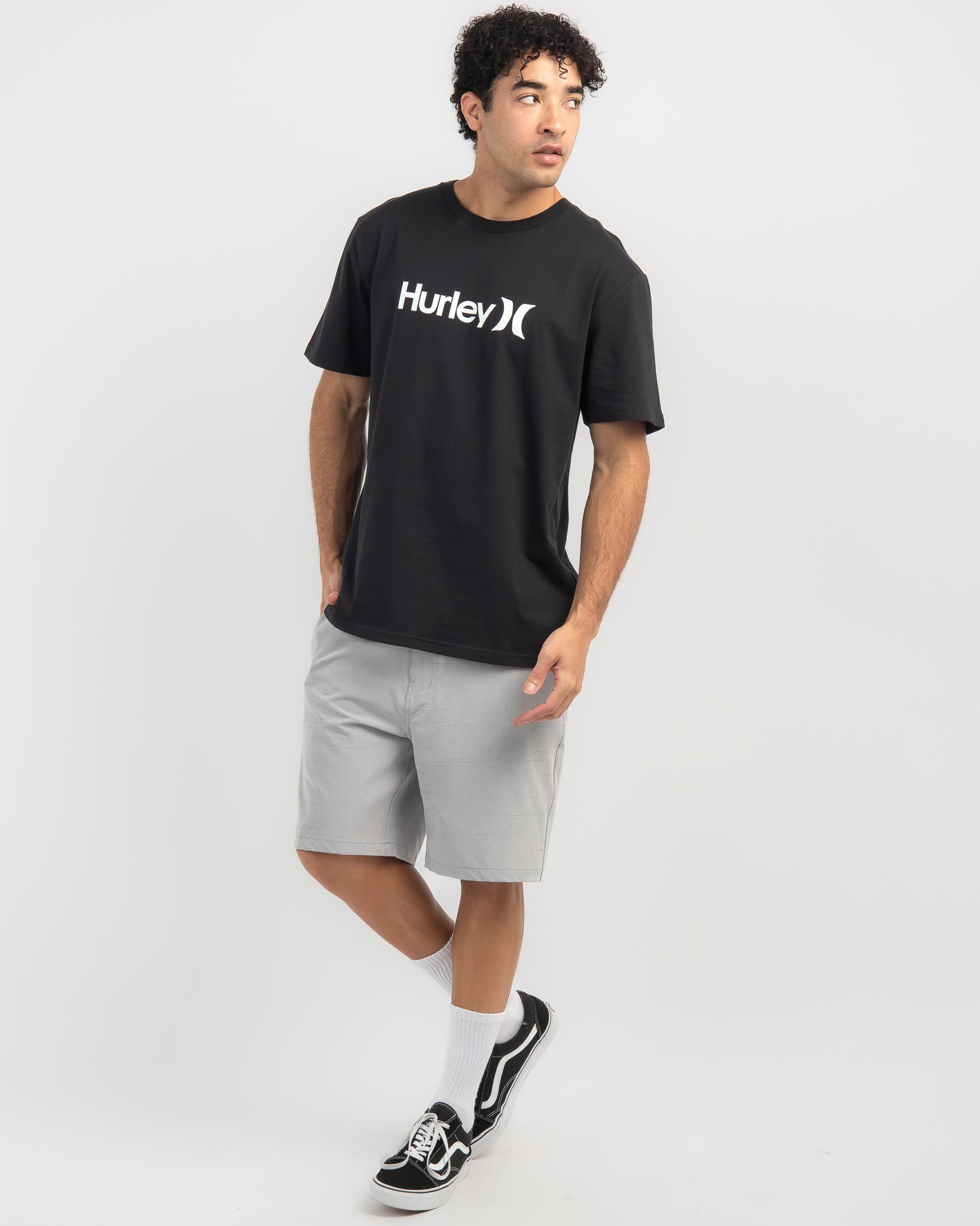 Hurley Jungen T-Shirt One And Only | Kurzarm, Logo-Print, Aus Baumwolle/Polyester