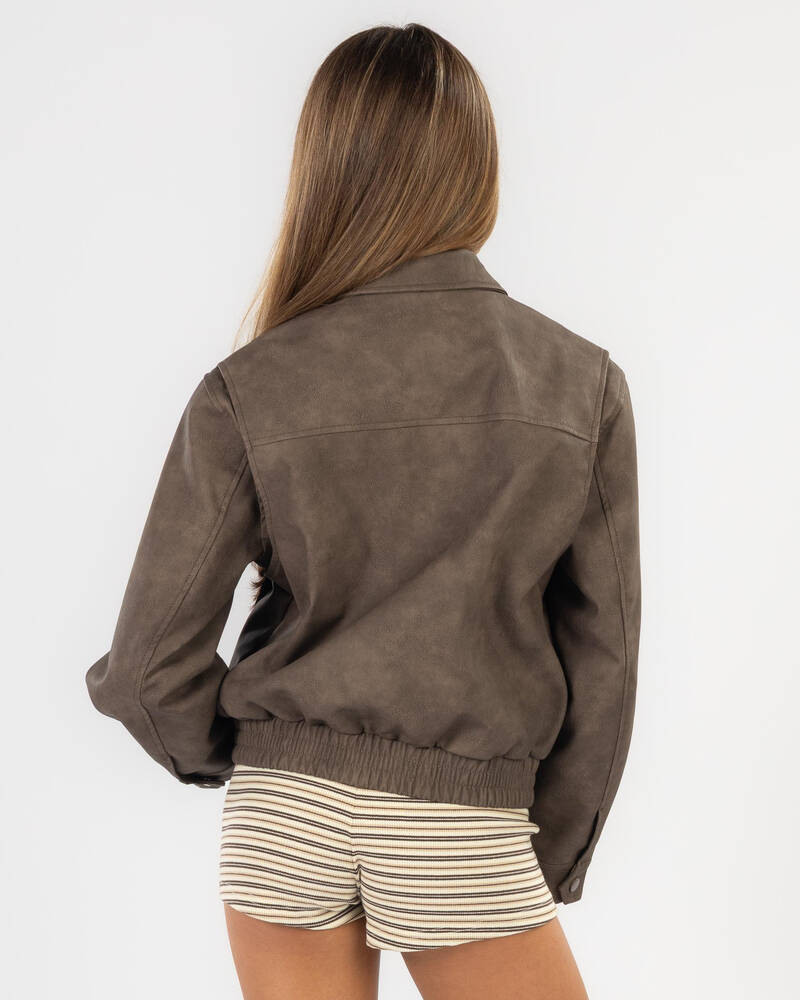 Ava And Ever Girls' Brando Faux Leather Jacket for Womens