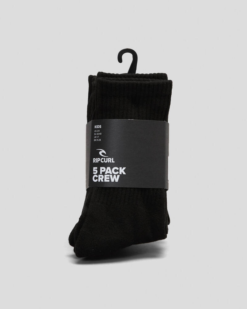 Rip Curl Boys' School Crew Socks 5 Pack for Mens