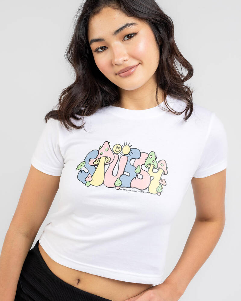 Stussy Mushroom Slim T-Shirt for Womens