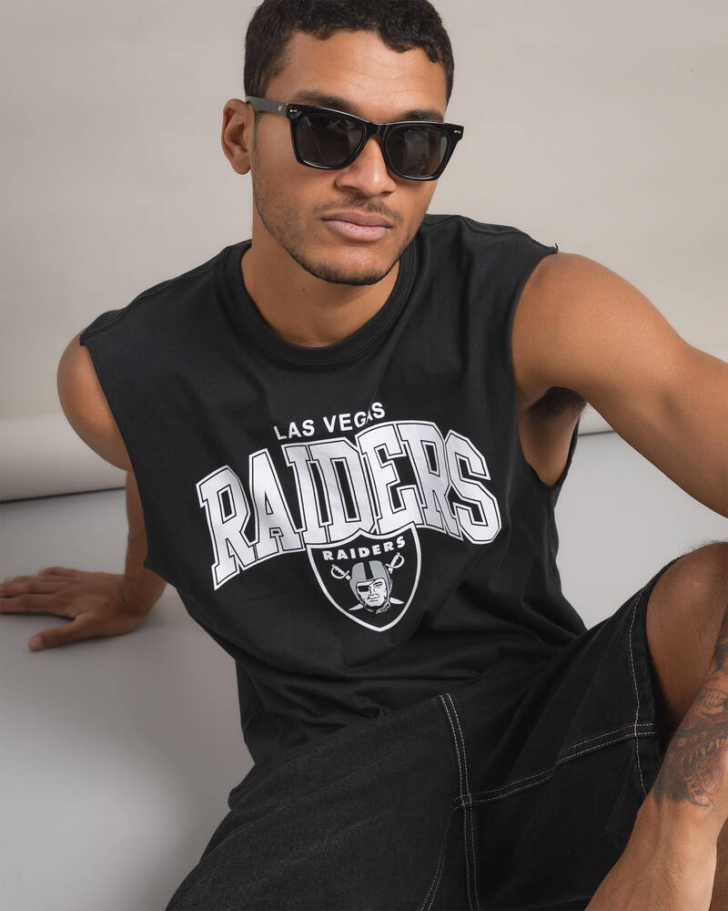 Majestic Las Vegas Raiders Logo Arch Muscle Tank for Mens