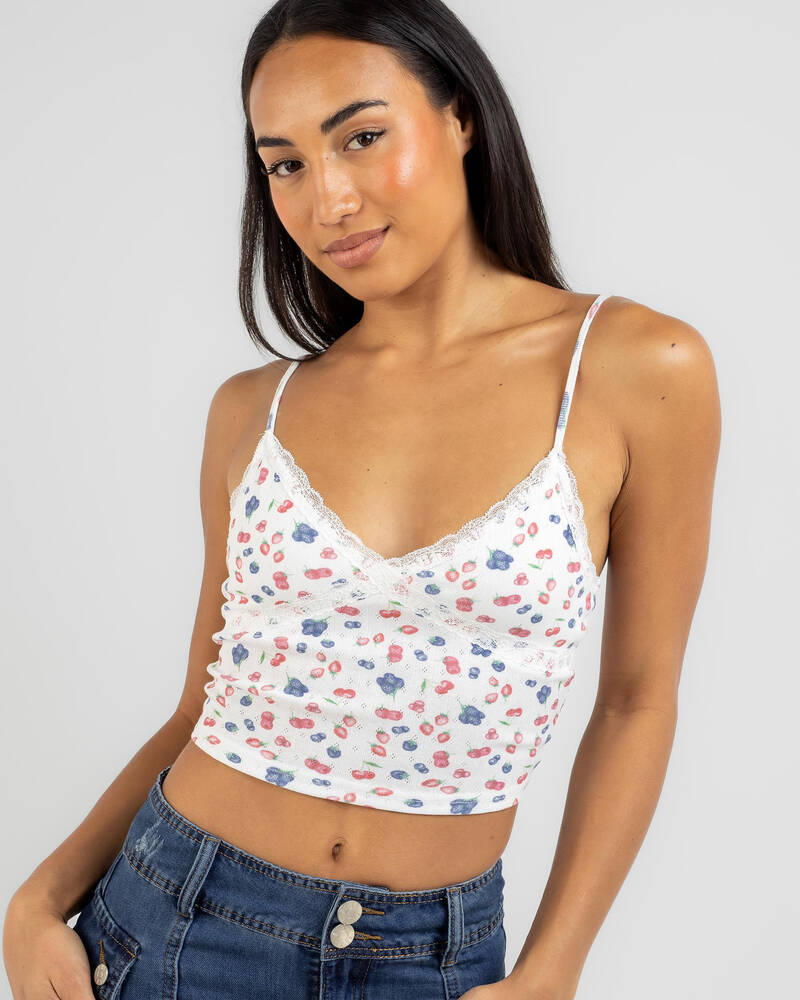 Mooloola Summer Picnic Cami Top for Womens