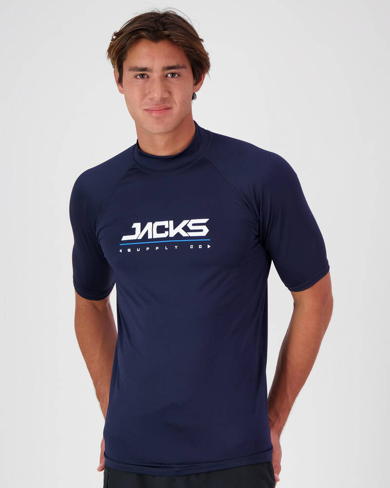 Jacks Channel Short Sleeve Rash Vest for Mens