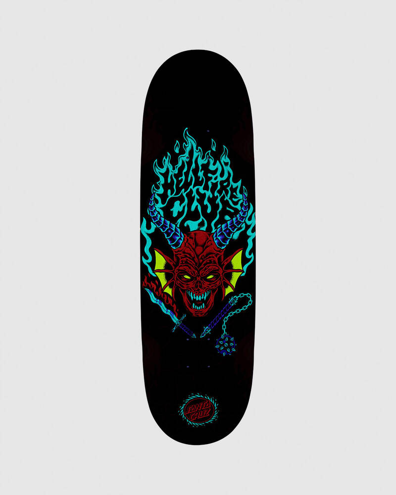 Santa Cruz Stranger Things Hellfire Club Flames 9" Skateboard Deck for Unisex