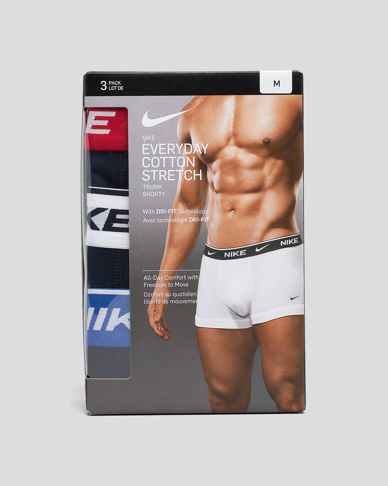 Nike Everyday Cotton Stretch Trunks 3 Pack for Mens