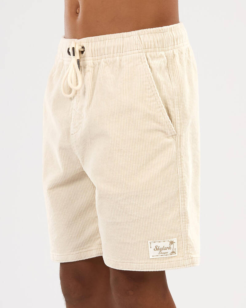 Skylark Boys' Cord Elastic Waist Shorts for Mens