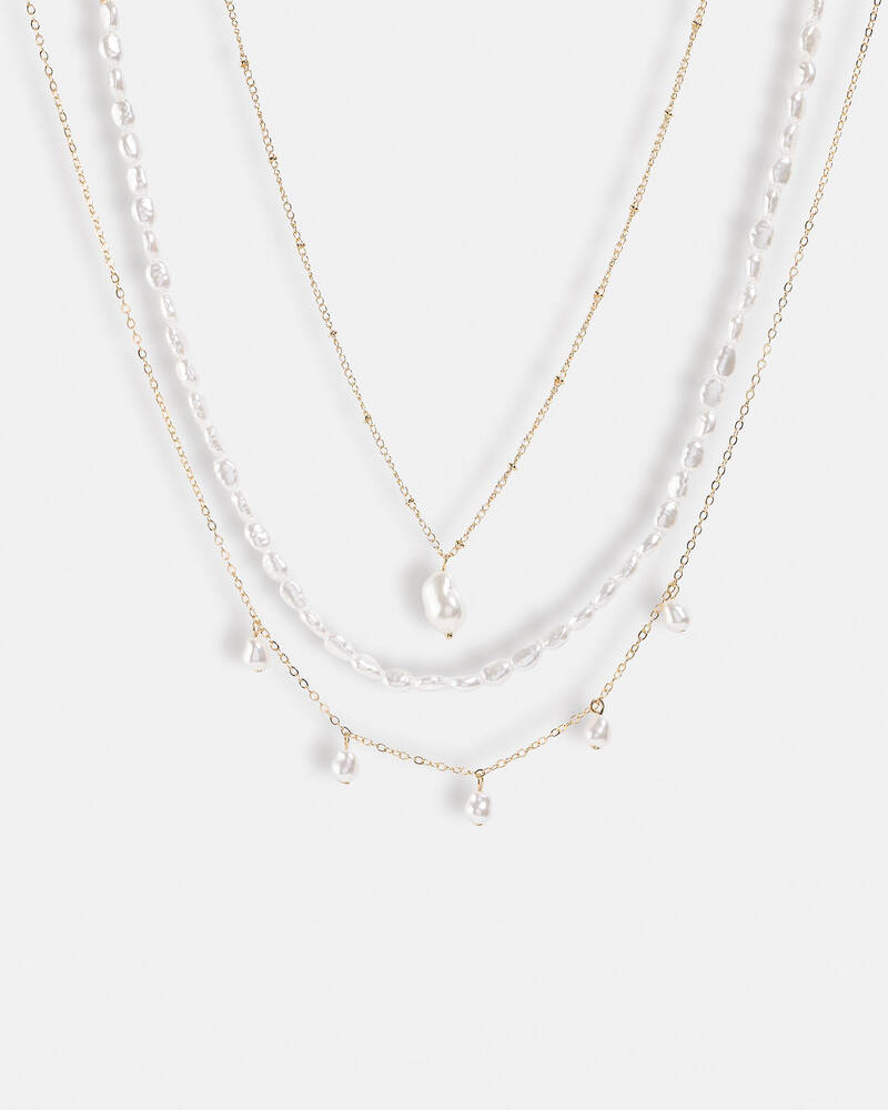 Karyn In LA Phoebe Pearl Necklace Pack for Womens