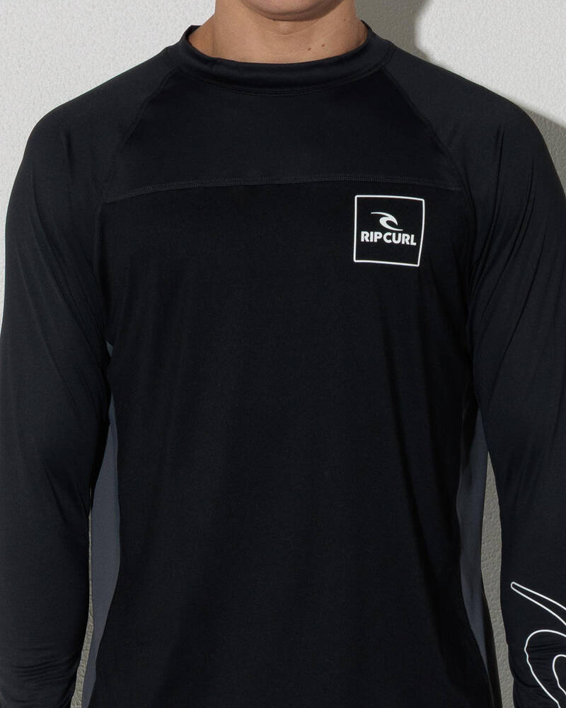 Rip Curl Drive Long Sleeve Rash Vest for Mens
