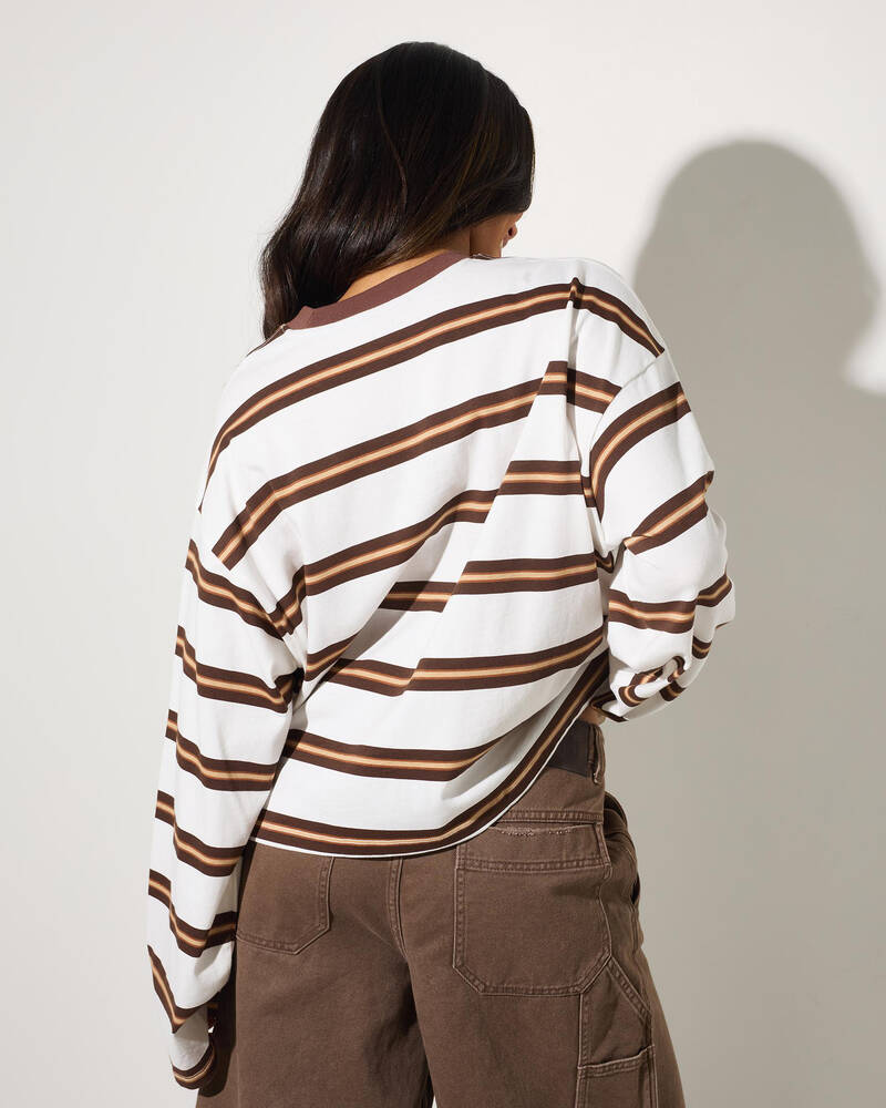 RVCA Berkley Stripe Long Sleeve T-Shirt for Womens