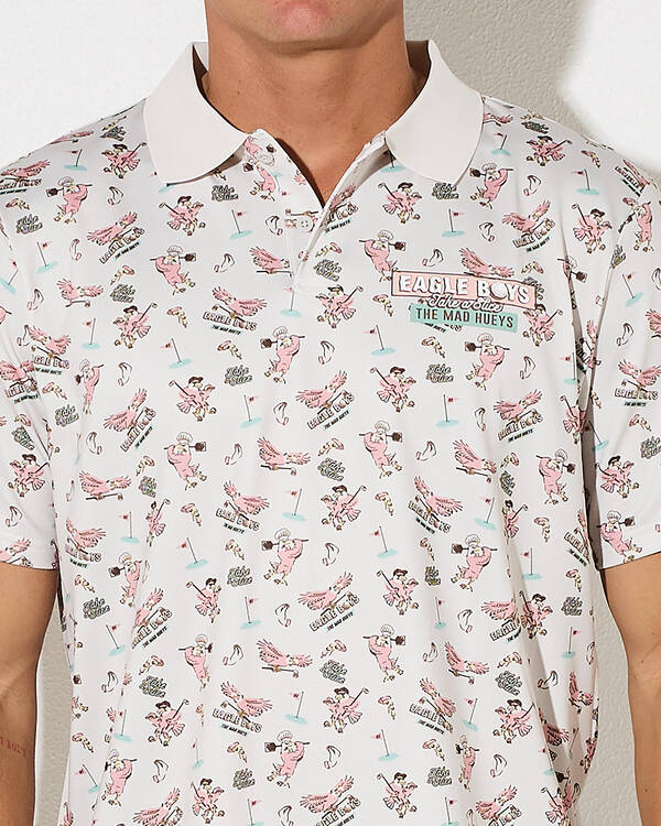 The Mad Hueys Eagle Boys Golf Polo Shirt for Mens