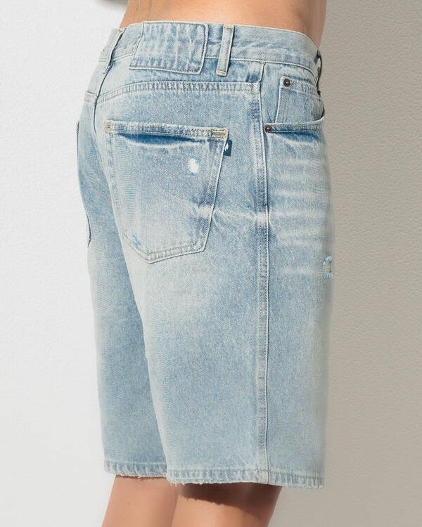Lucid Rinse Denim Walk Shorts for Mens