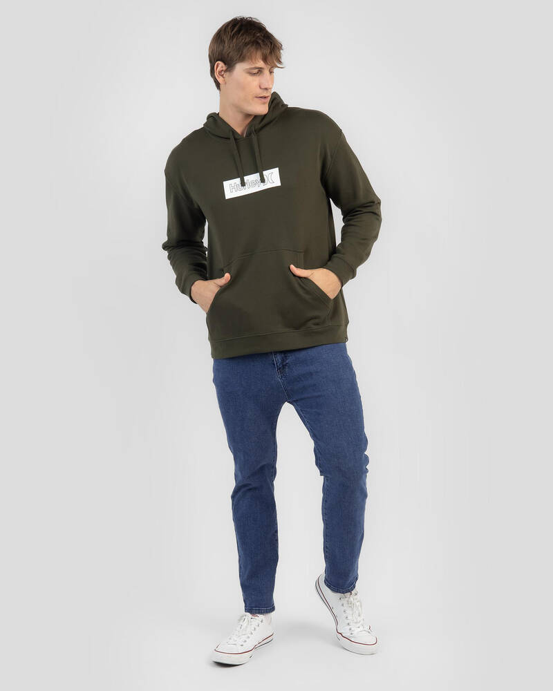 Hurley One and Only Outline BO Pullover Fleece Hoodie for Mens