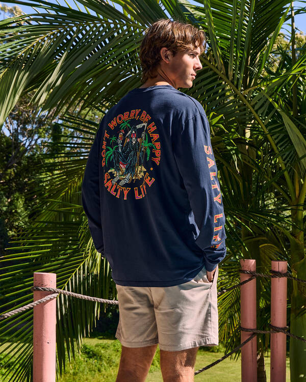 Salty Life Vision Elastic Waist Shorts for Mens