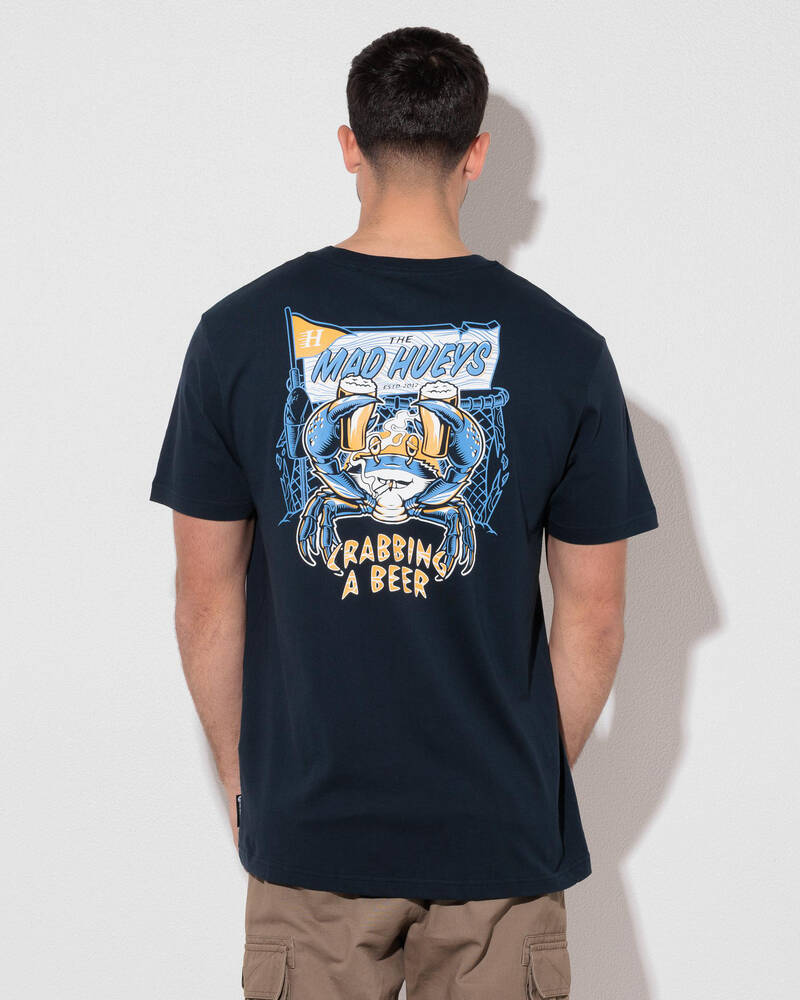 The Mad Hueys Crabbing a Beer T-Shirt for Mens