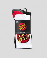 Santa Cruz Classic Dot Crew Socks 4 Pack for Mens image number null