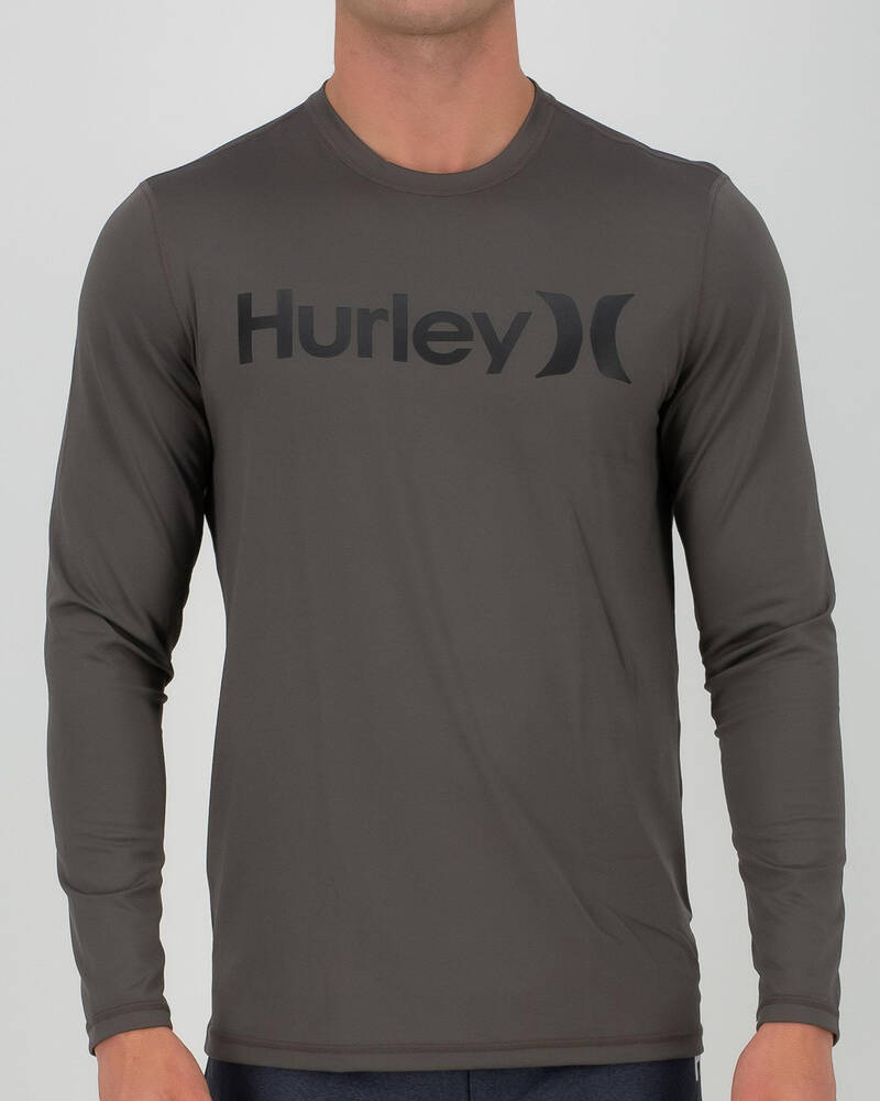 Hurley One & Only Long Sleeve Rash Vest for Mens