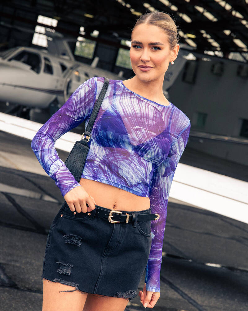 Ava And Ever Area 51 Mesh Top for Womens