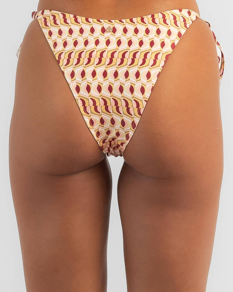 Rhythm Maya Geo Tie Side High Cut Bikini Bottom for Womens