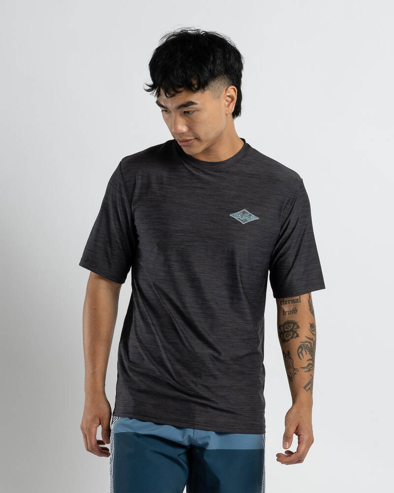 Billabong Diamond Shoreline Short Sleeve Rash Vest for Mens