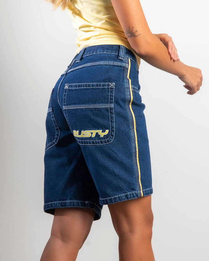 Rusty Flip Mommy Denim Shorts for Womens