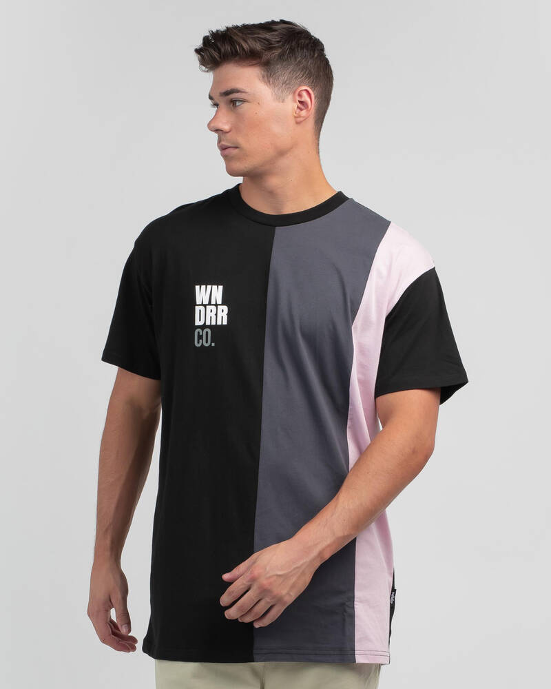 Wndrr Caution Panel T-Shirt for Mens