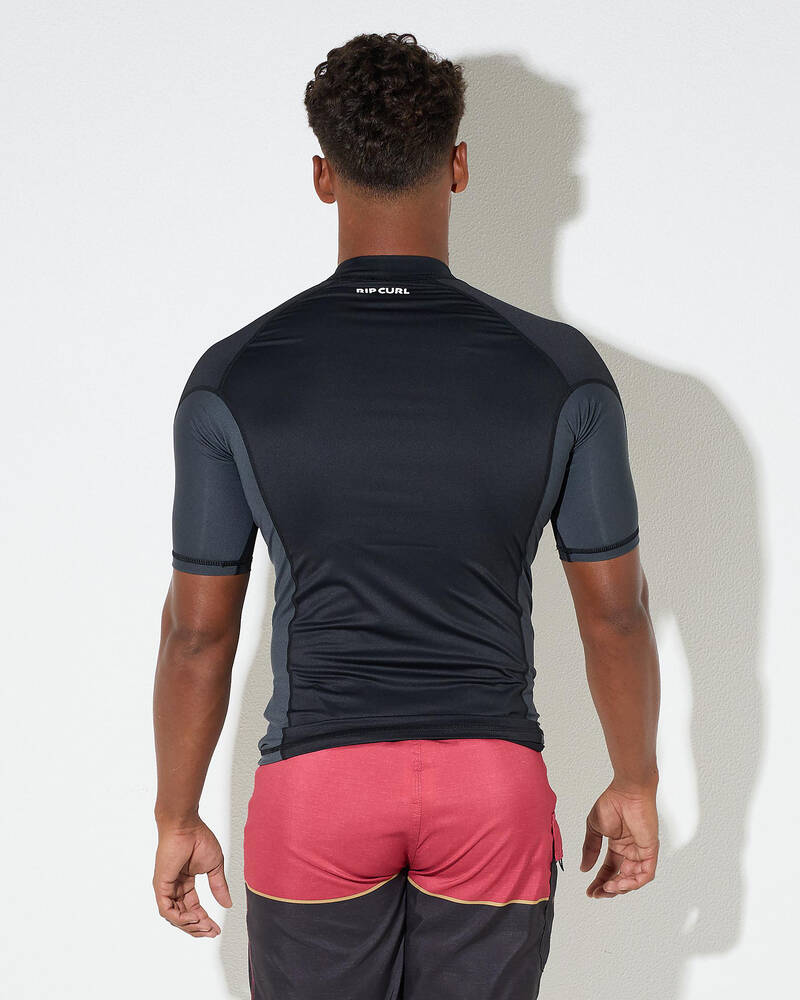 Rip Curl Waves Short Sleeve Rash Vest for Mens