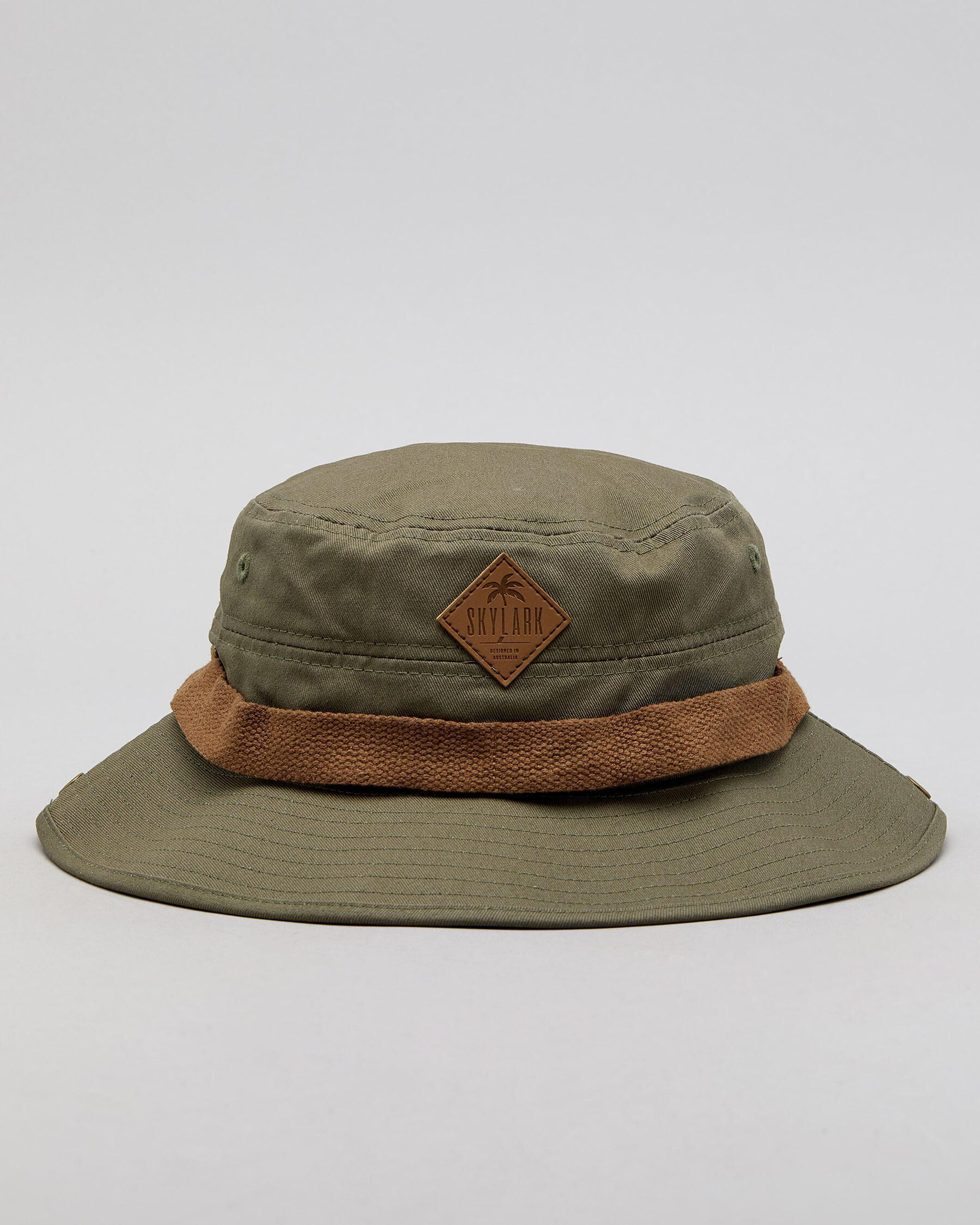 Skylark Kin Wide Brim Hat In Olive 